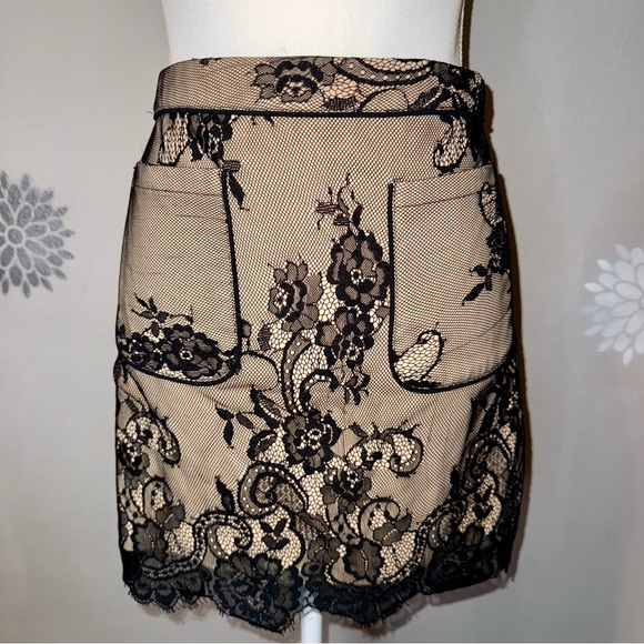 Abercrombie & Fitch Dresses & Skirts - Abercrombie‎ & Fitch Woman’s Size 0 Black Lace Mini Skirt Elegant Chic Y2K Goth